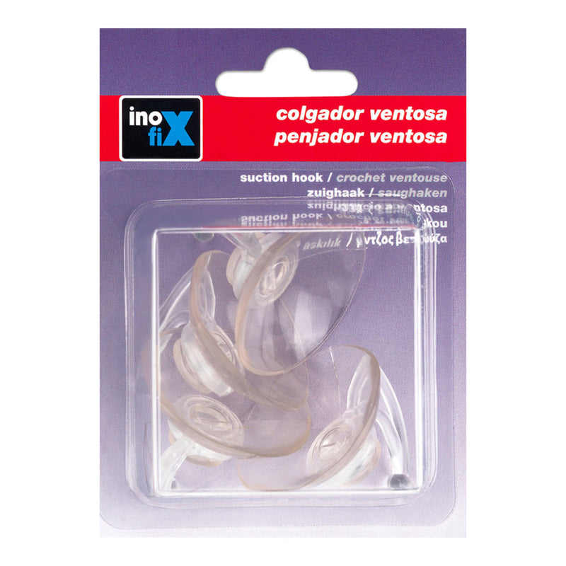 Colgador Ventosa Ø42Mm Transparente 1207-1-000 (Blister 4 Unid. ) Inofix