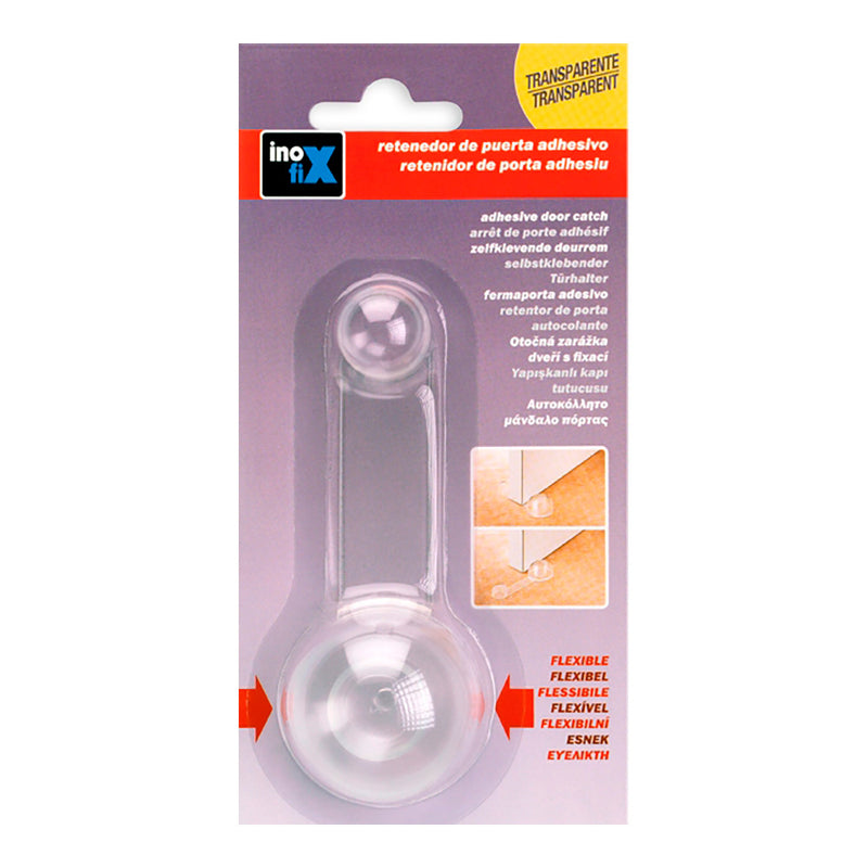 Tope Retenedor Giratorio Adhesivo Transparente (Blister) Inofix