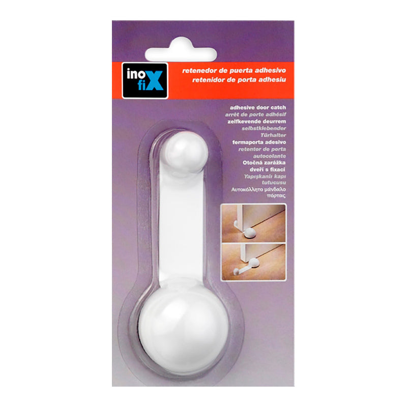 Tope Retenedor Giratorio Adhesivo Blanco (Blister) Inofix