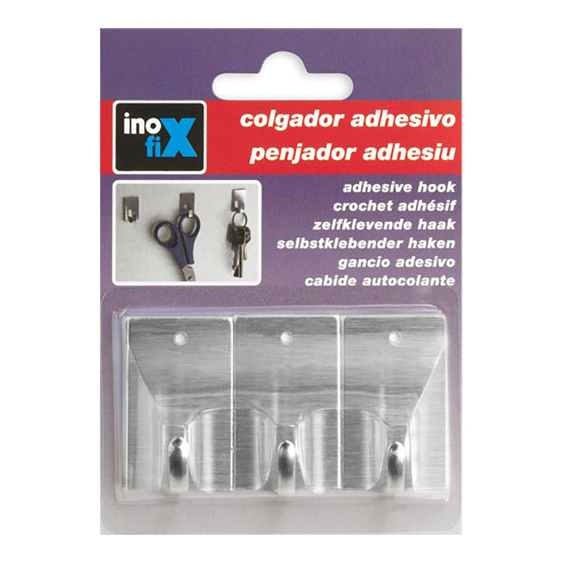 Colgador Adhesivo Acero 2018-1-001 (Blister 3 Unid. ) Inofix