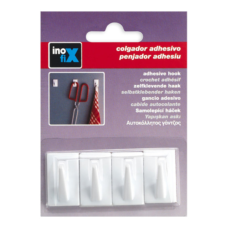 Colgador Adhesivo Clasico Blanco 2075-2-000 (Blister 4 Unid. ) Inofix