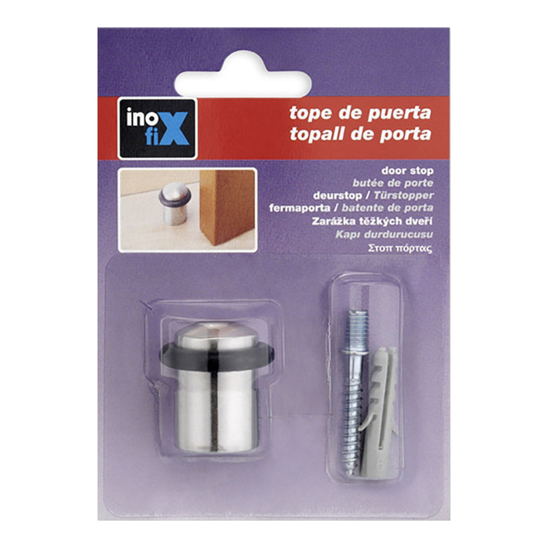 Tope De Puerta Con Torica Acero Inoxidable (Blister) Inofix