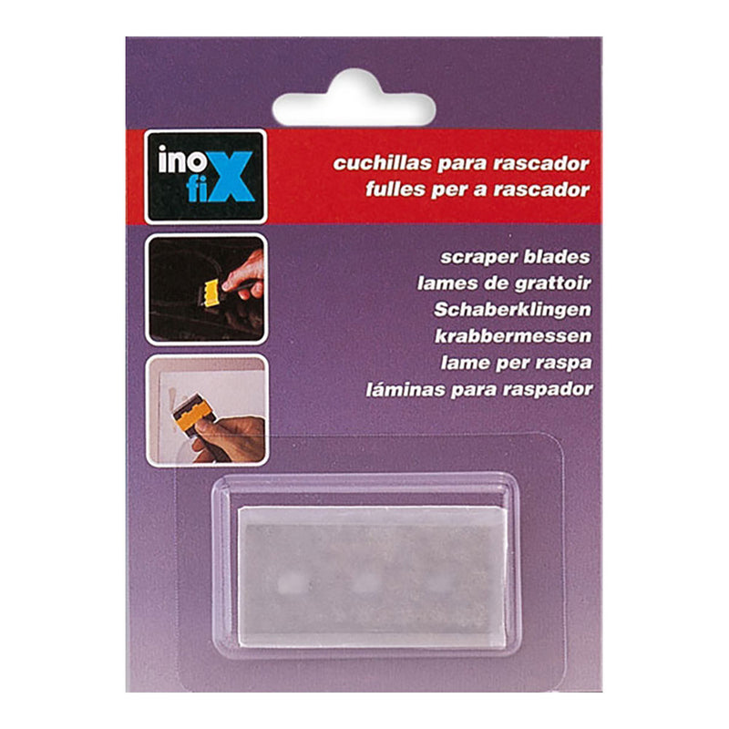 Replacement Window Scraper Blades (Blister 5 Units) Inofix