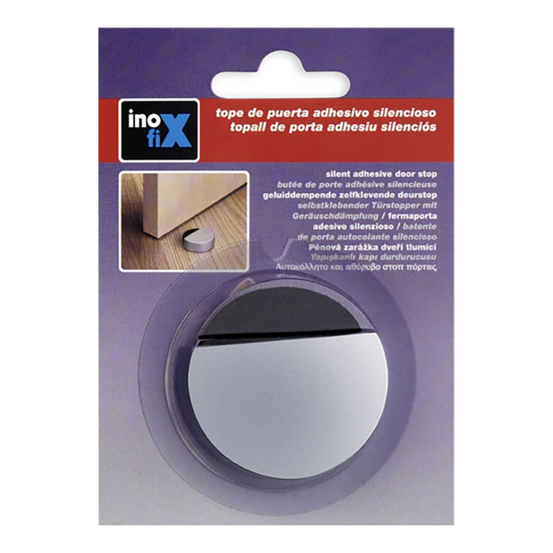 Tope Adhesivo Silencioso Cromo Mate (Blister) Inofix