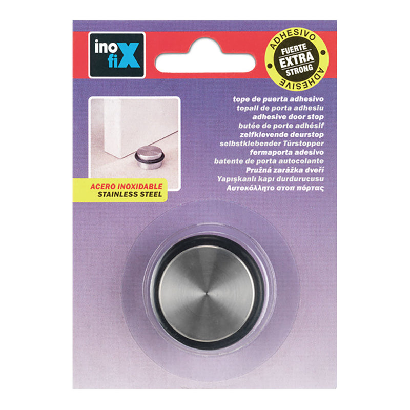 Stainless Steel Cylindrical Stop with Extra Strong Adhesive (Blister) Inofix