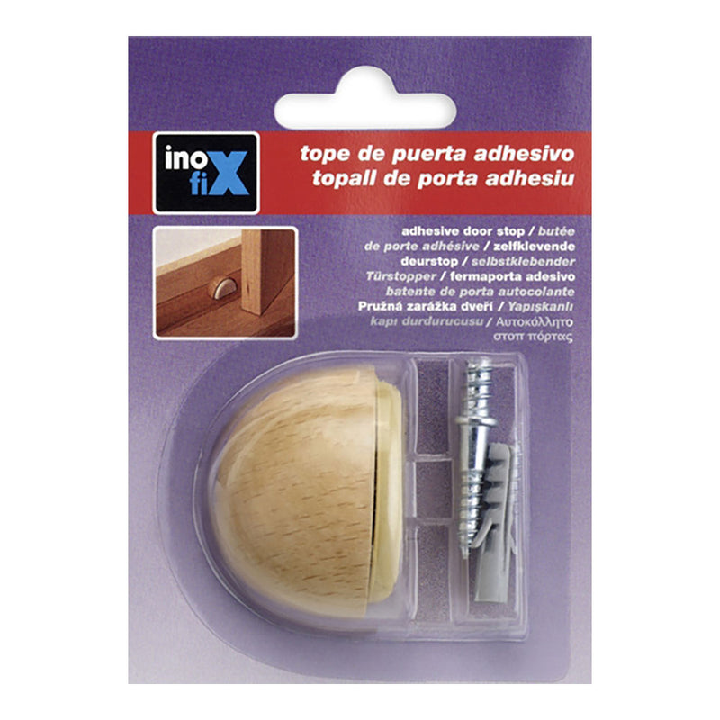 Tope Adhesivo Y Tornillo Haya (Blister) Inofix