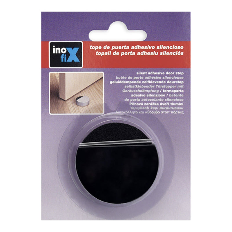 Tope Adhesivo Silencioso Negro (Blister) Inofix