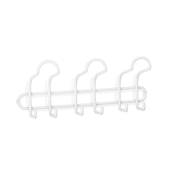 Steel Hanger 3 Triple Hooks Matte White 3719-2 Inofix