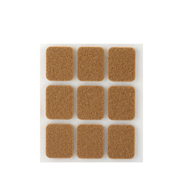 Pack of 9 Brown Synthetic Adhesive Felts 29x23mm Plasfix Inofix