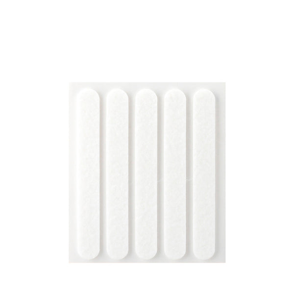 Pack of 5 White Synthetic Adhesive Felts 95x12mm Plasfix Inofix