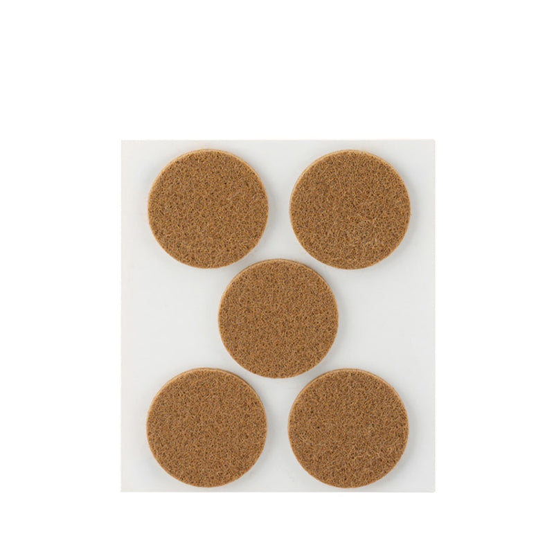 Pack of 5 Brown Synthetic Adhesive Felts Ø34mm Plasfix Inofix