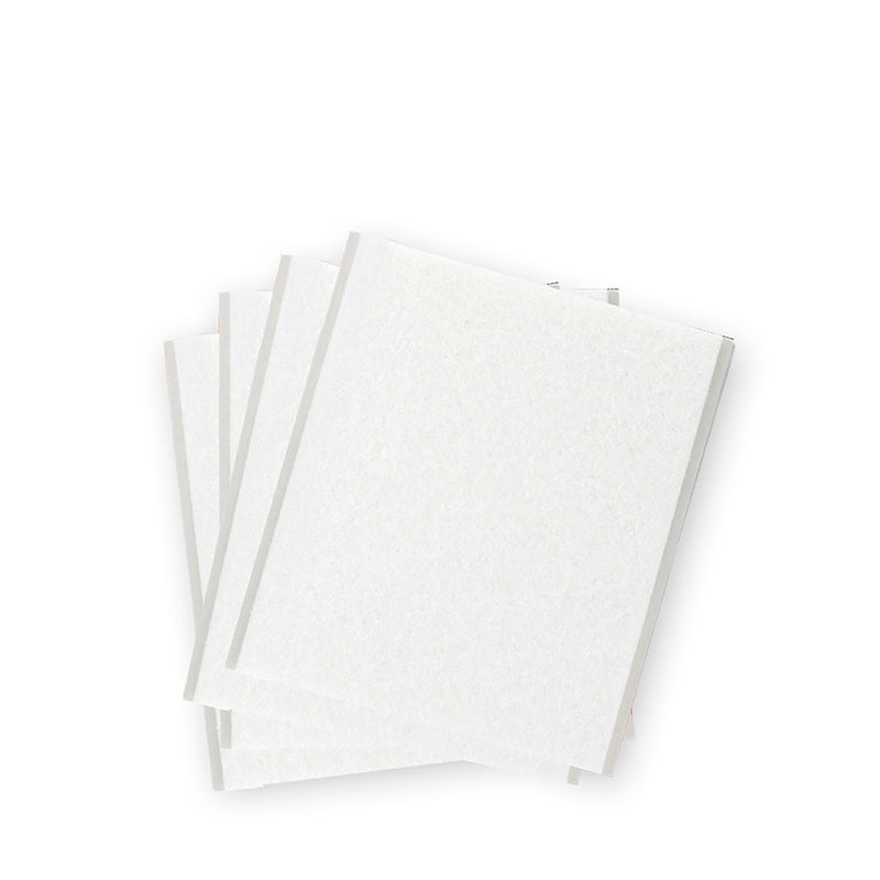 Pack of 4 White Synthetic Adhesive Felts 100x85mm Plasfix Inofix