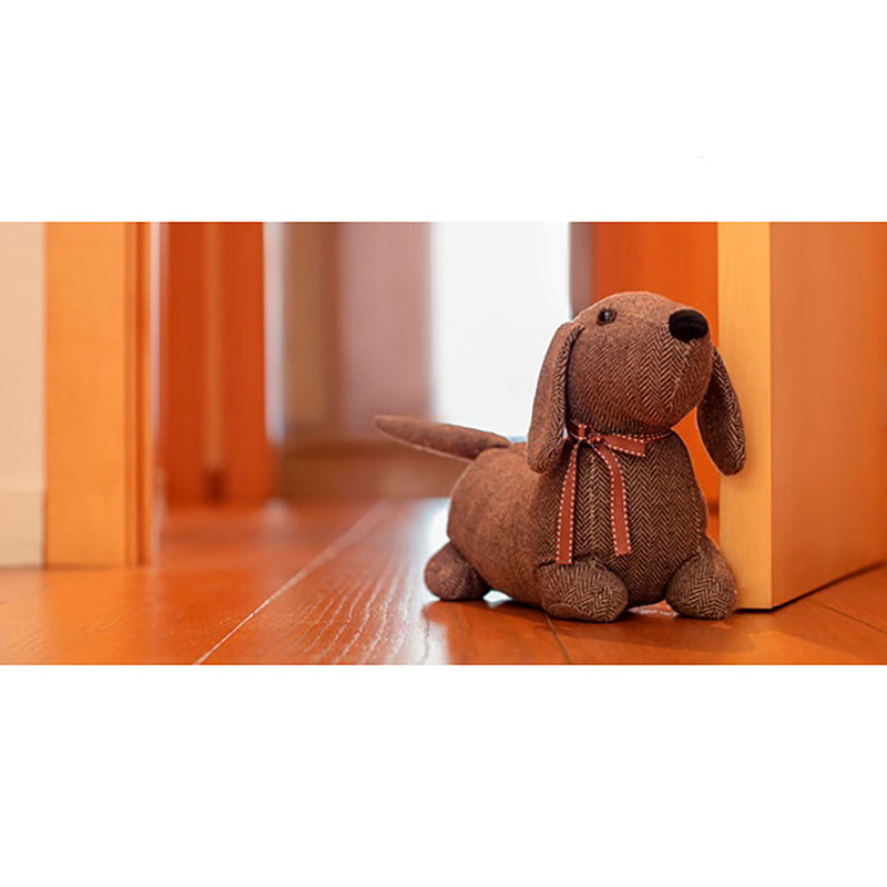 Textile Door Stop 1Kg Brown Dog. Inofix