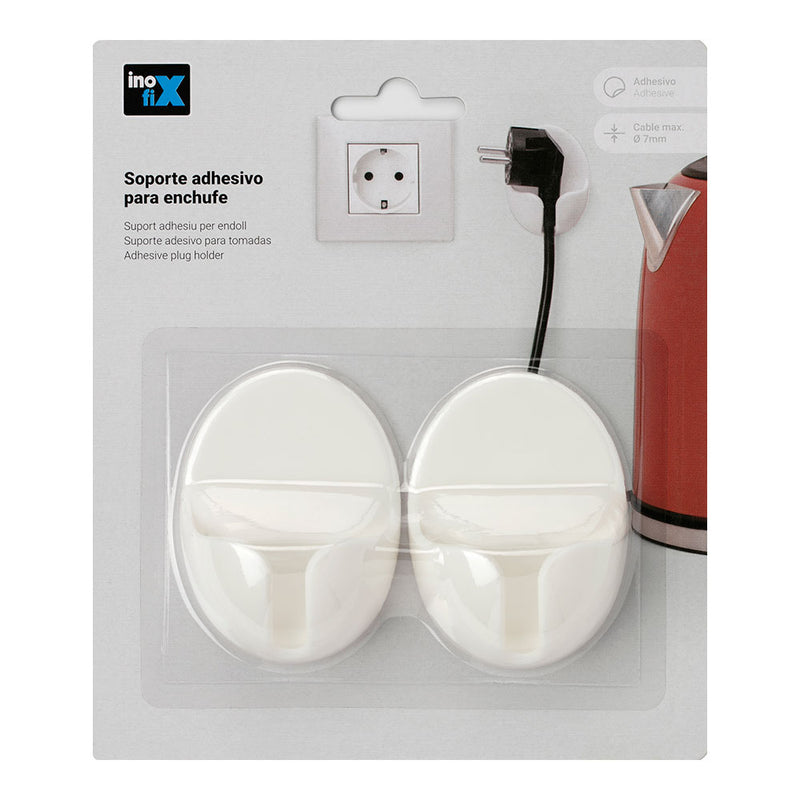 Inofix White Adhesive Socket Holder