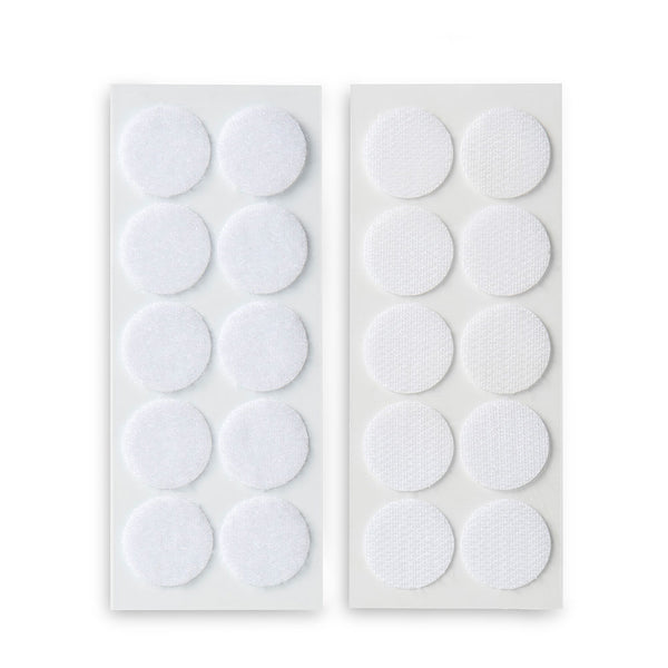 Hook and Loop Fastener Adhesive Discs Ø20mm. White, 2146-2, Inofix