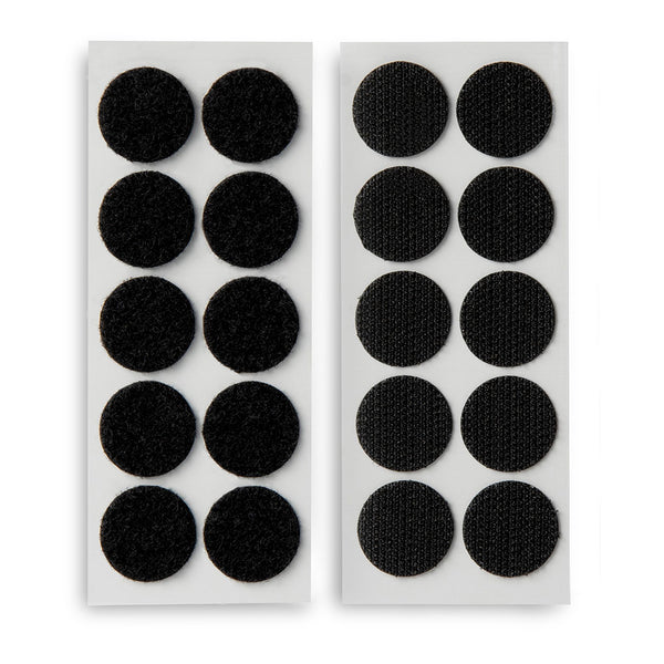 Hook and Loop Fastener Adhesive Discs Ø20mm. Black, 2146-3, Inofix