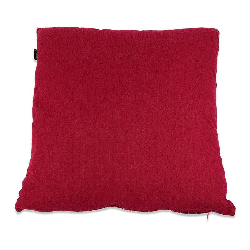 Red Cushion with Pink Lines 50x12x50cm, Basics