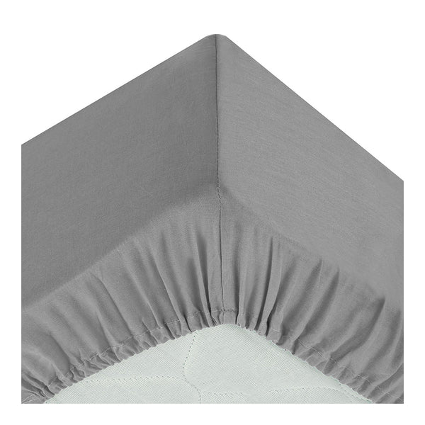 Fitted Sheet Grey Color 90X190Cm