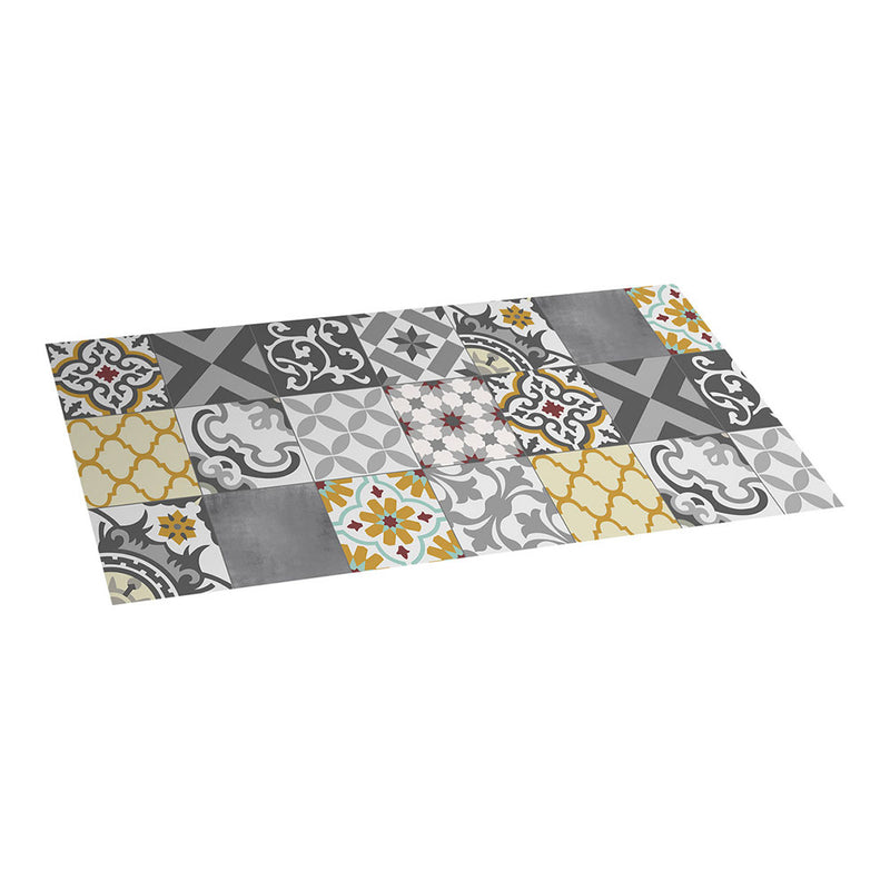 Croma Patch Vinyl Rug Grey-Amber 50X110Cm