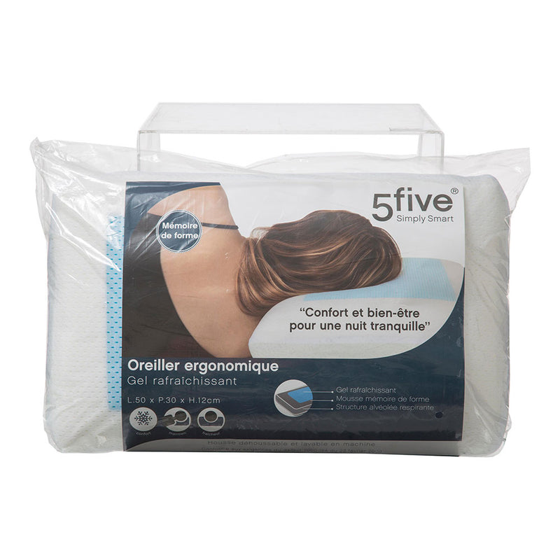 Ergonomic Pillow With Cooling Gel