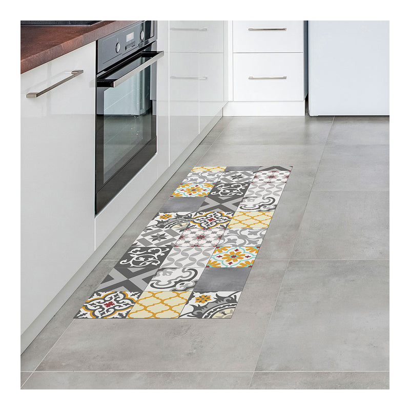 Croma Patch Vinyl Rug Grey-Amber 50X140Cm Cintacor - Storplanet