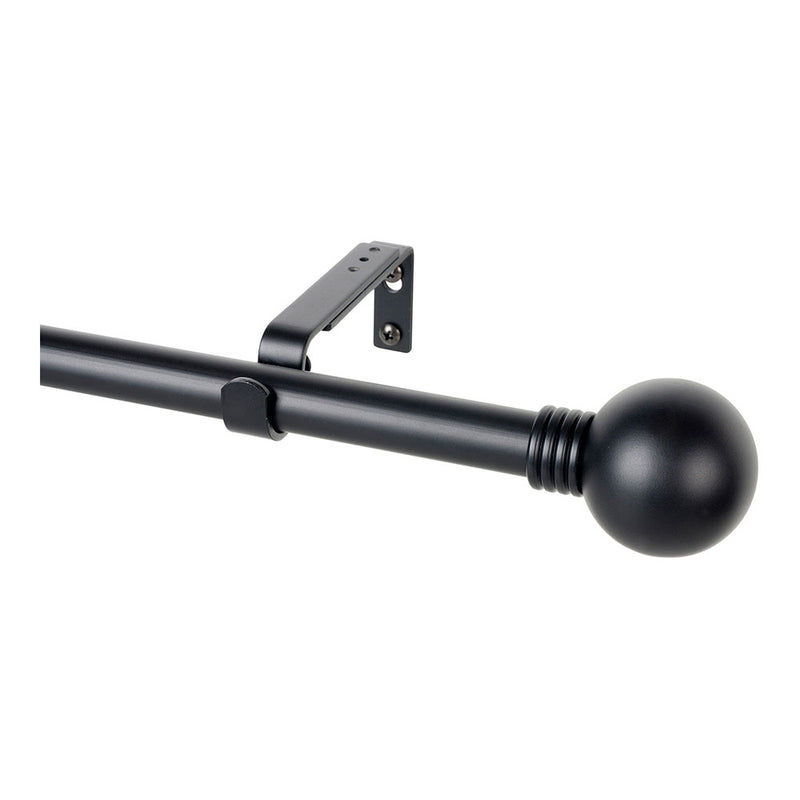 Kit Barra Cortina Anillo Extensible De 110 A 200Cm Negro Cintacor - Storplanet