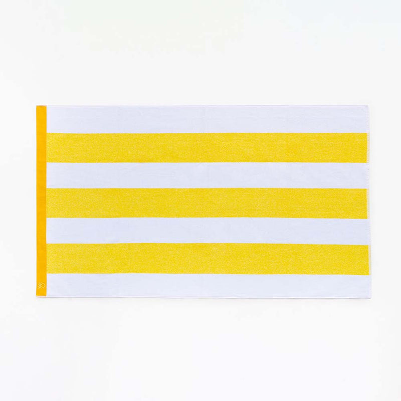 Beach Towel 160x90cm Yellow Stripes Benetton