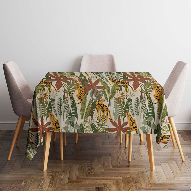 Stain-resistant Jungle Tablecloth, Dimensions: 140x200cm