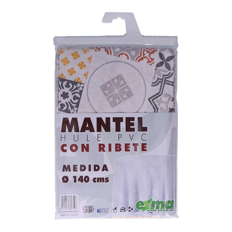 Mantel De Hule Ribeteado Redondo Colores Surtidos Ø140Cm Exma