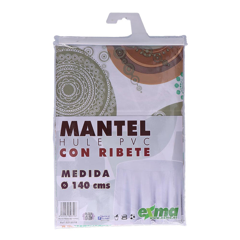 Mantel De Hule Ribeteado Redondo Colores Surtidos Ø140Cm Exma