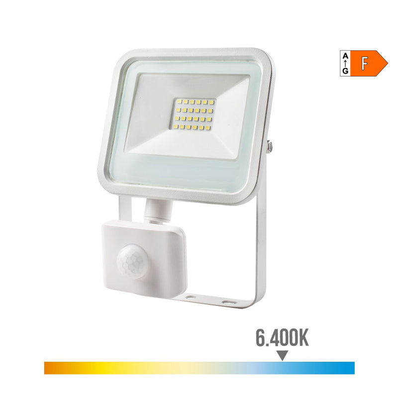 Led Floodlight 20W 1400Lm 6400K Cold Light With Presence Sensor 15.8X4.5X12.4Cm Edm