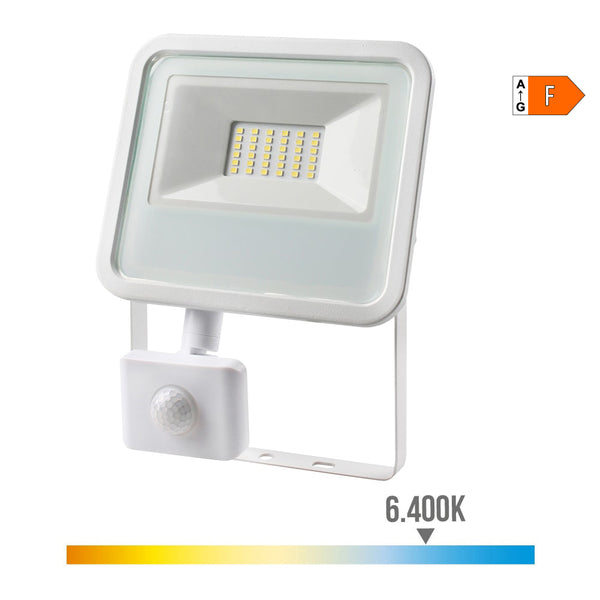 Led Floodlight 30W 2100Lm 6400K Cold Light With Presence Sensor 20X4.5X15.8Cm Edm