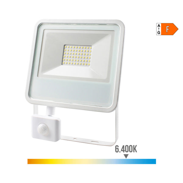 Led Floodlight 50W 4000Lm 6400K Cold Light With Presence Sensor 23.8X4.5X19.2Cm Edm