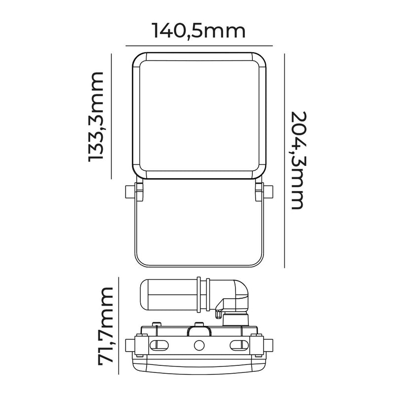 Foco Proyector Led 30W 2360Lm 6000K Luz Fria Frameless Edm