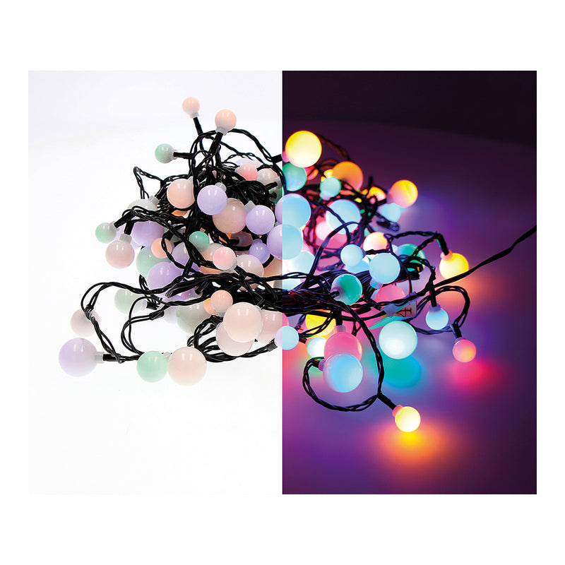 "Cherry" Led Garland Lights In Three Sizes 14M 120 Multicolor LEDs Outdoor