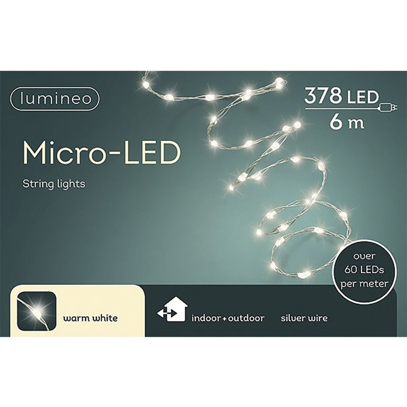 Extra Bright Micro Led Garland Outdoor Warm White 378 Leds 11M