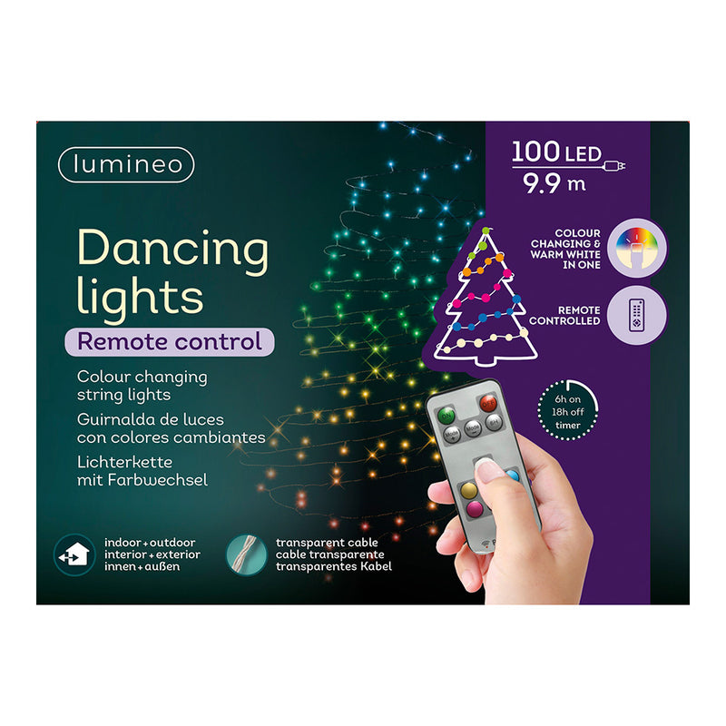 Dancing LED String Light with Remote Control 14.9M 100 LEDs IP44