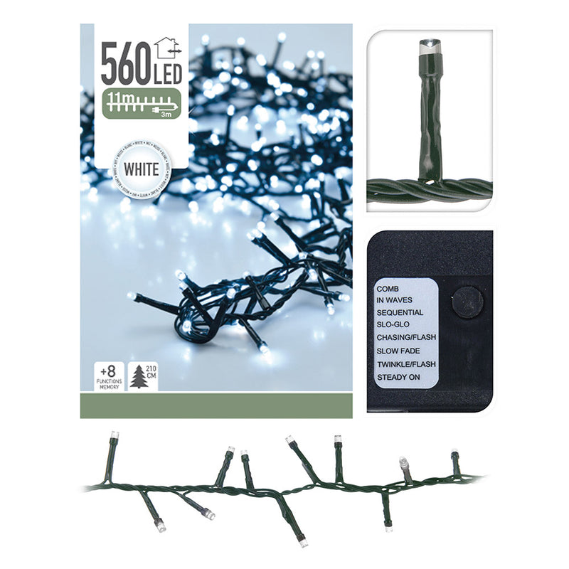 "Thorn Type" Multifunction Garland 560 Cold Light LEDs (IP44 Exterior) 14M