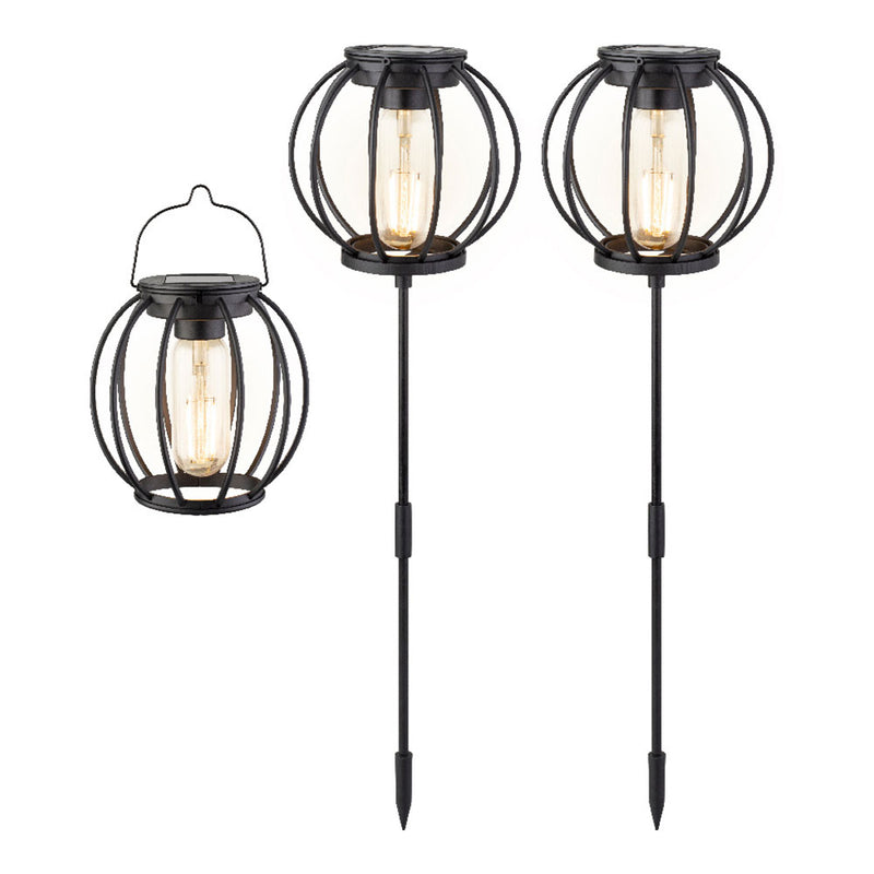 Set of 3 Solar Garden Lights Ø13x43cm 3Lm