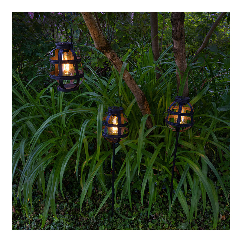 Set of 3 Lumineo Vintage Solar Garden Lights