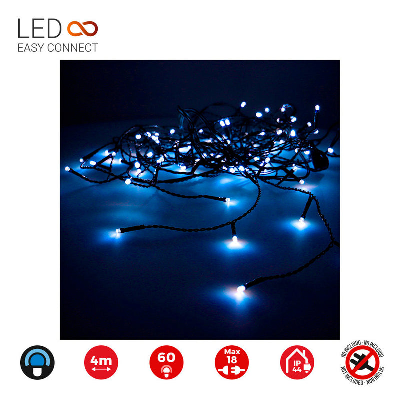 Easy-Connect Garland 4M 60 Blue Leds 30V (Ip44 Indoor-Outdoor) Edm Total 1.08W