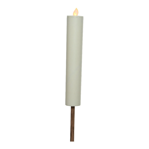 Solar Candle Flame Effect Ø4X90Cm White Lumineo