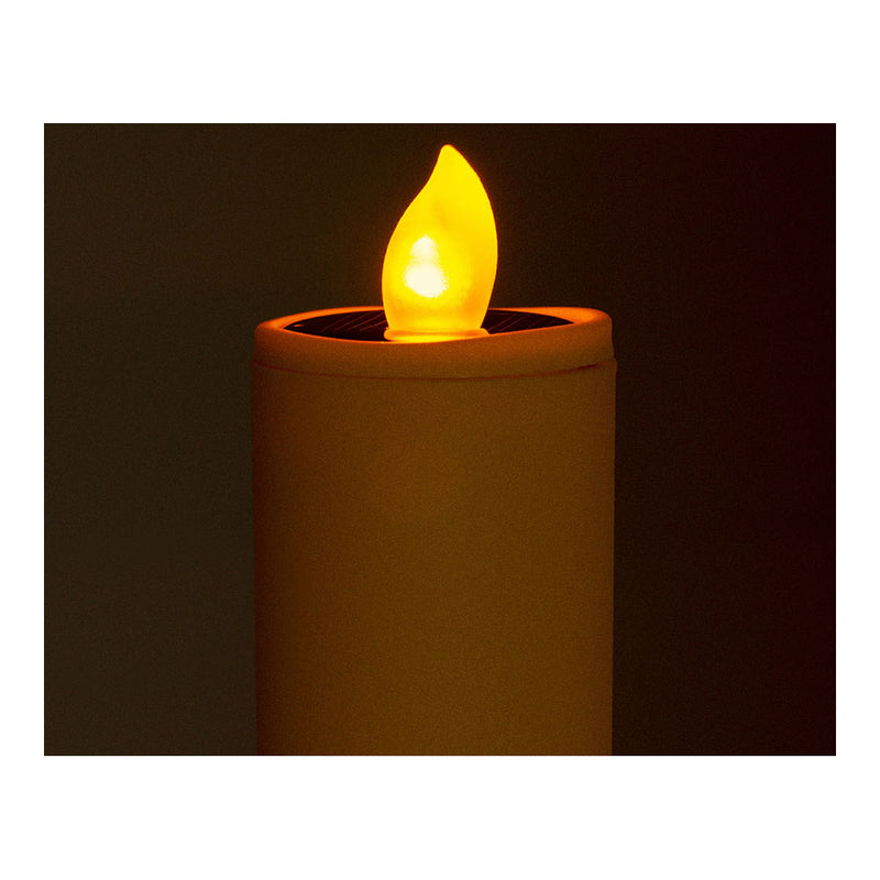 Solar Candle Assorted Colors Flame Effect Ø4X90Cm Lumineo