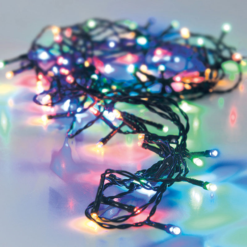 Multifunction Battery Operated Garland 48 LEDs Black Cable Multicolor Light 4M