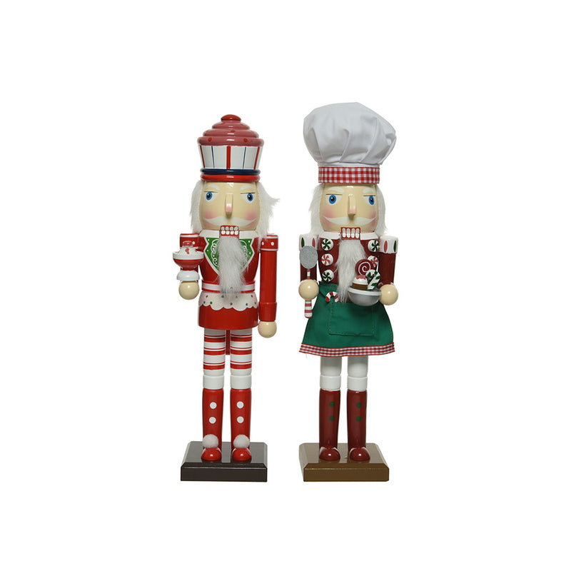 Wooden Nutcracker Doll Assorted Models 7x8x25cm