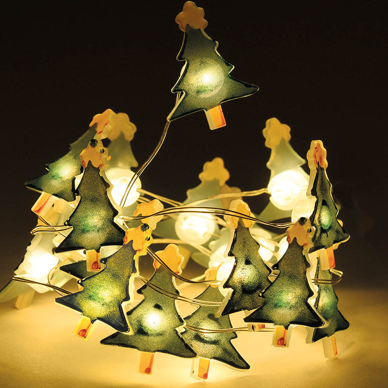 Fixed Battery Operated Garland 20 Decorative LEDs Christmas Motifs 1.05M Assorted Colors/Models