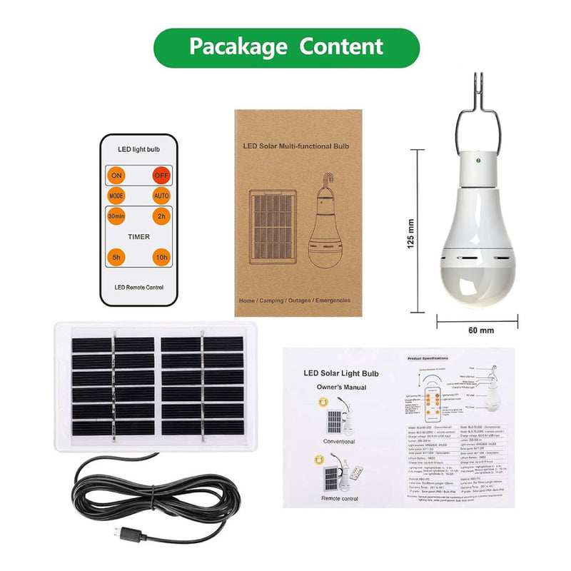 New Garden Portable Rechargeable Solar Light Bulb