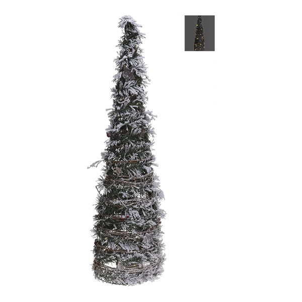 Rattan Christmas Fir Tree With 40 LEDs 80cm