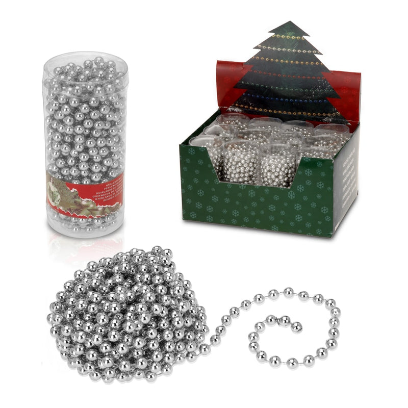 Christmas Decorative Ball Chain 7.5M Silver Color