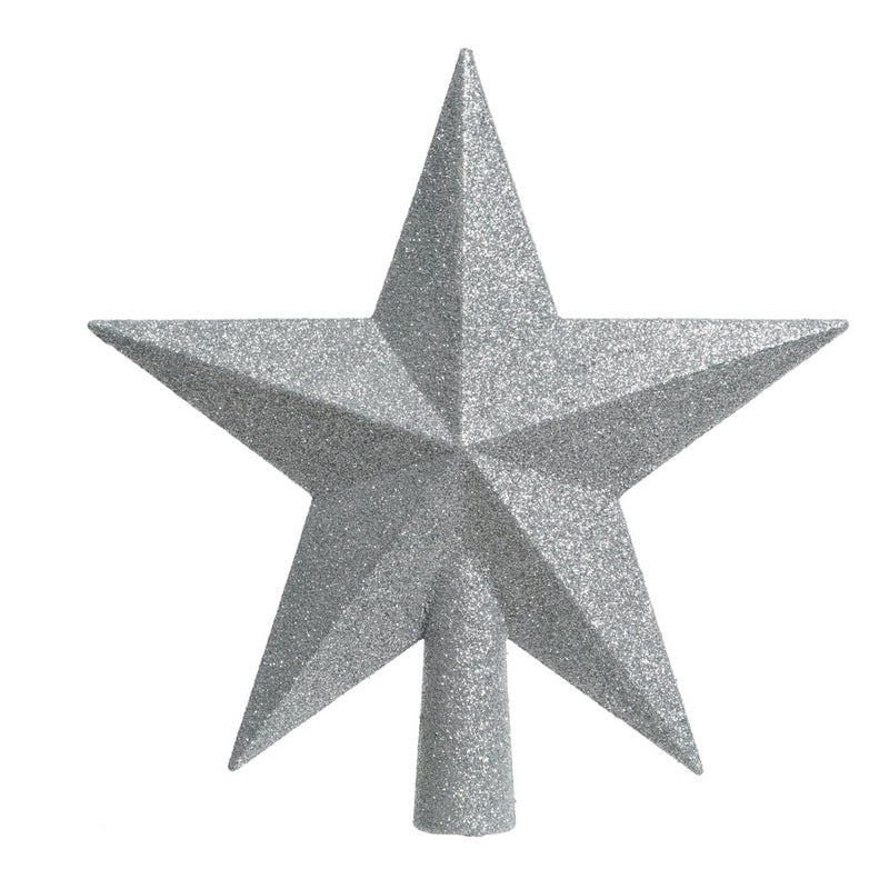 Silver Star For Christmas Tree 19x4.2x19cm